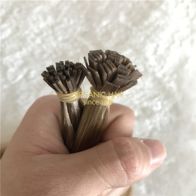 Human customized color keratin tip hair extensions X263